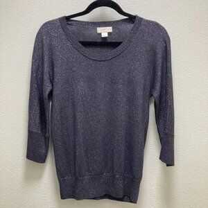 LOFT charcoal gray women´s blouse, top, strech, dressy, career, size SP business